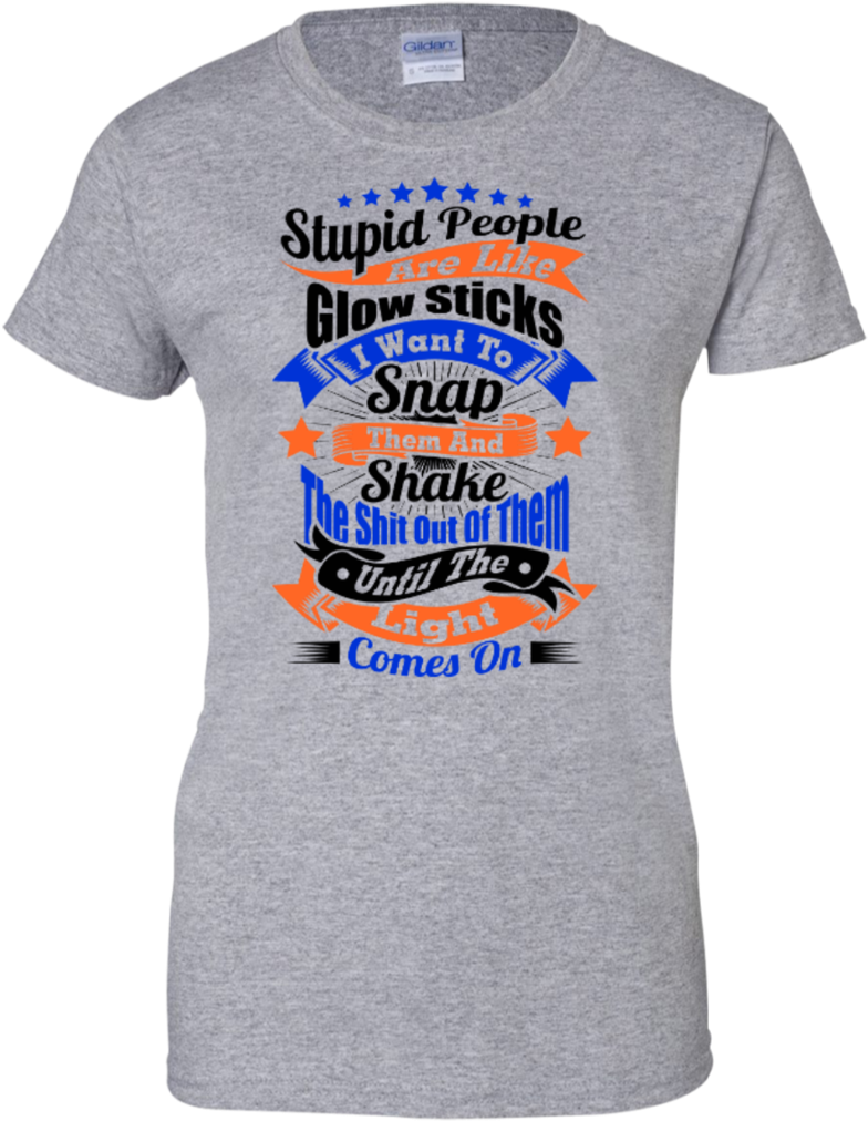 Glow Sticks Slogan T Shirt PNG