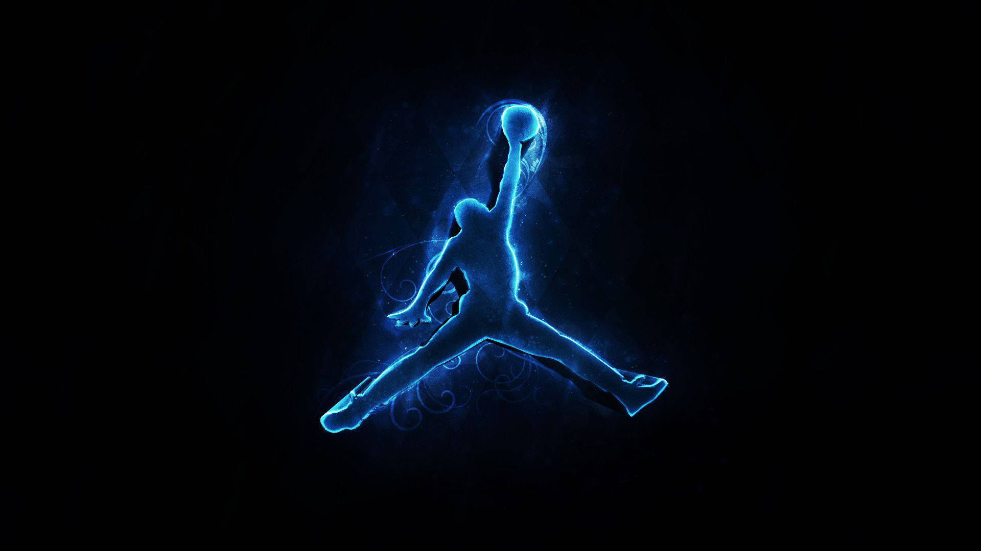 Glowing Air Jordan Logo Wallpaper