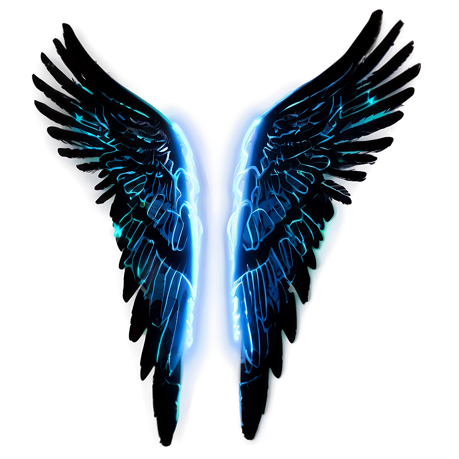 Download Glowing Angel Wings Outline Png Dmw40 | Wallpapers.com