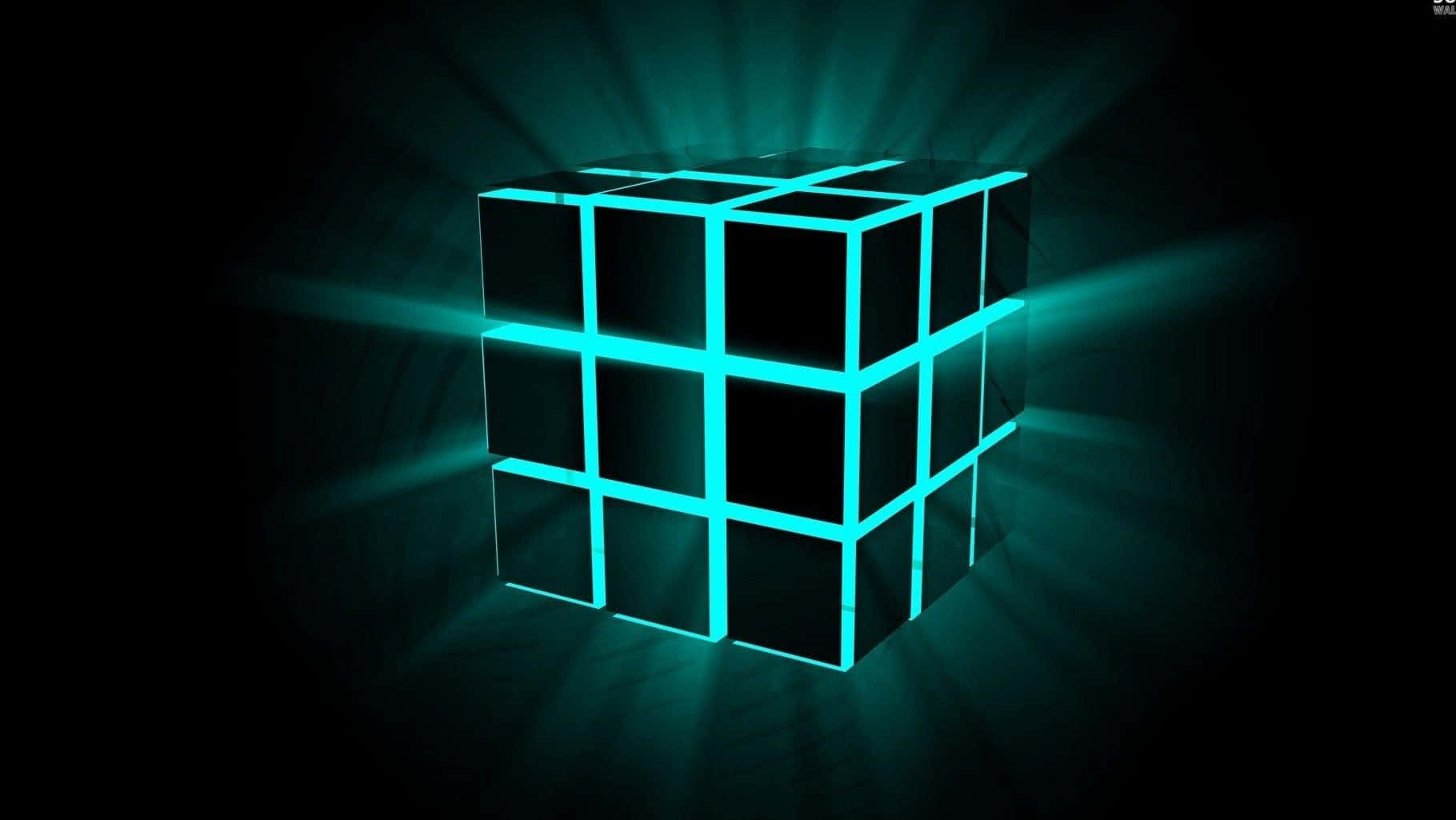 A Cube With A Light Shining Through It