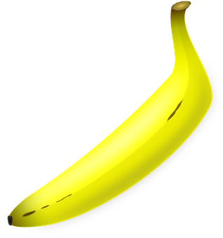 Glowing Banana Graphic PNG