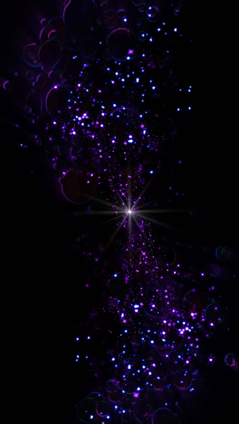 Leuchtendeschwarze Und Violette Ästhetische Blasen Wallpaper