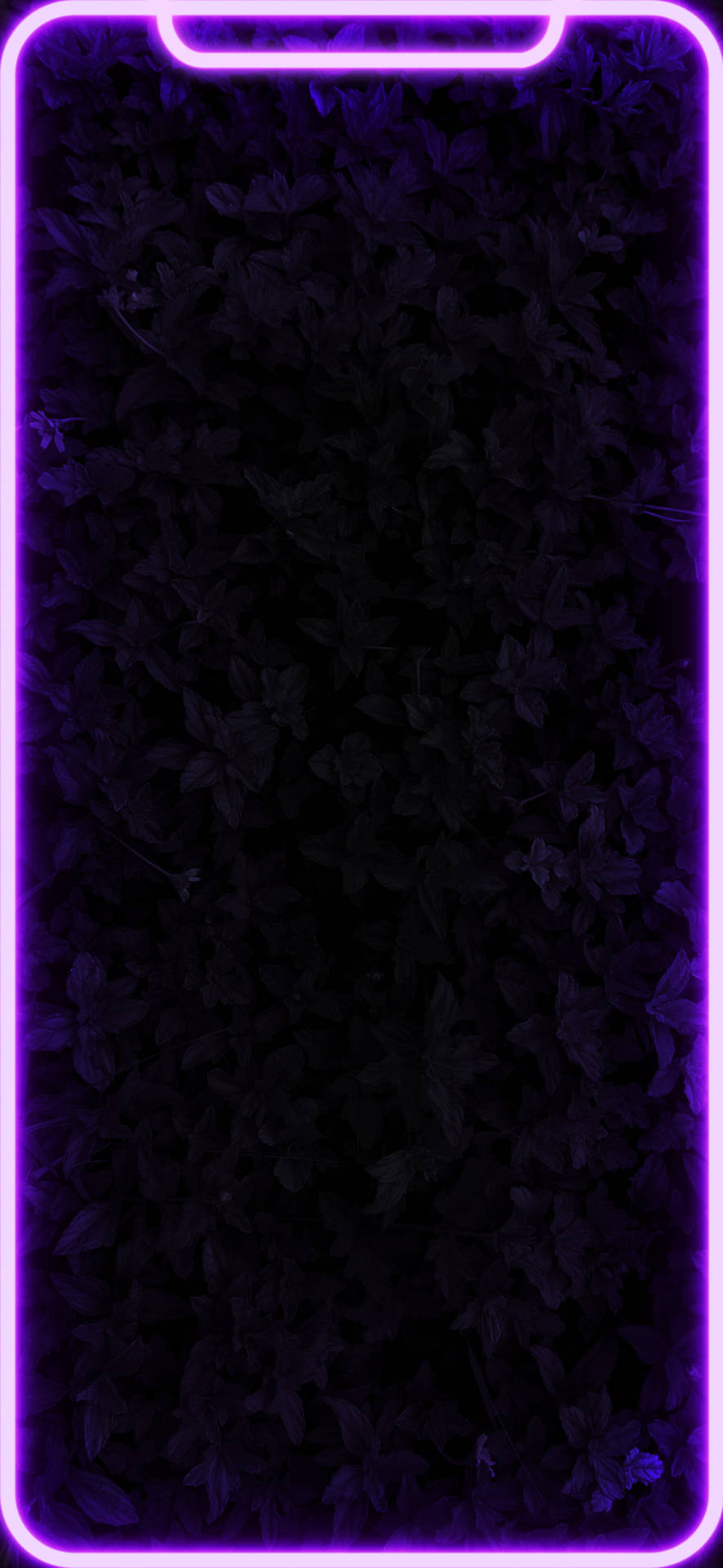 Leuchtendschwarz-violettes Ästhetisches Telefon. Wallpaper