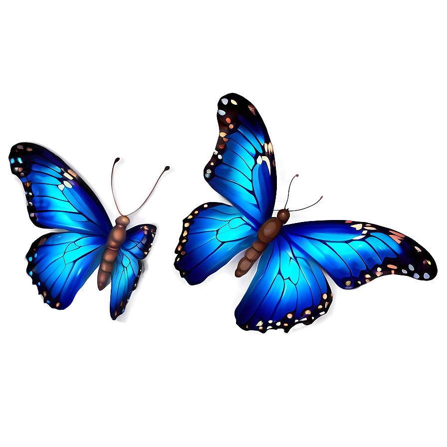 Glowing Blue Butterfly Png 45 PNG