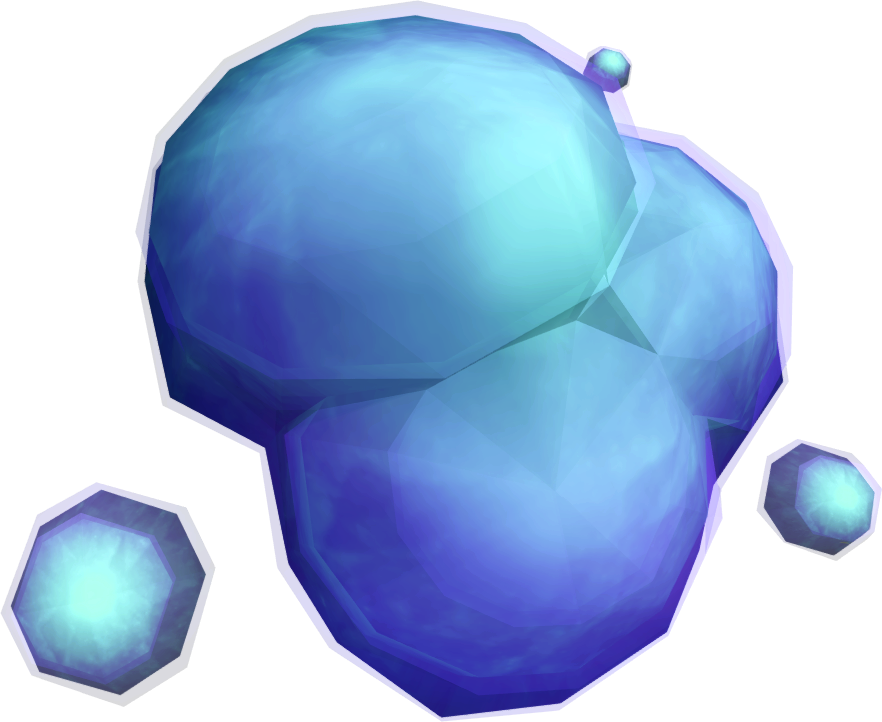 Glowing Blue Crystals PNG
