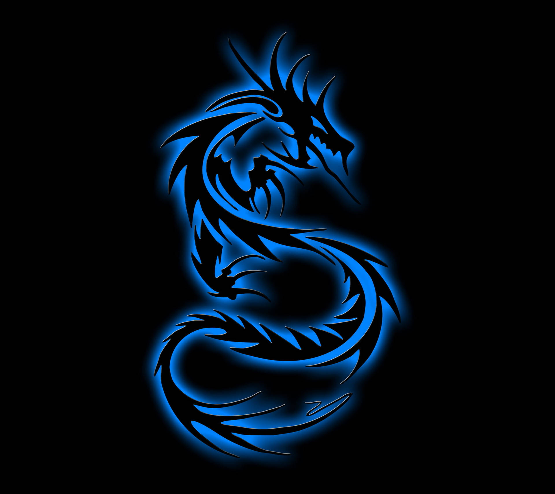 Glowing Blue Dragon For Iphone Screens