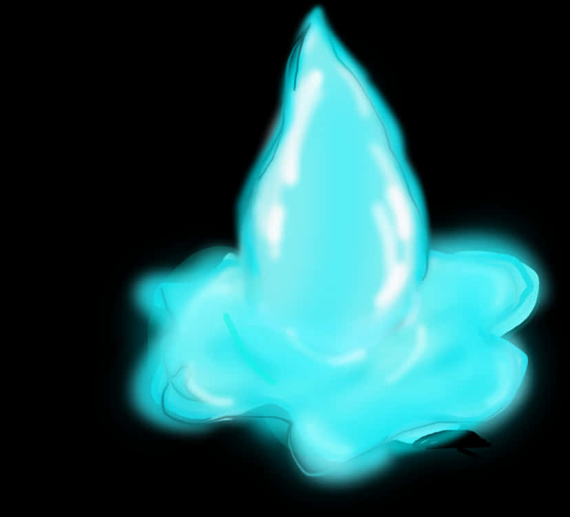 Glowing Blue Flame PNG