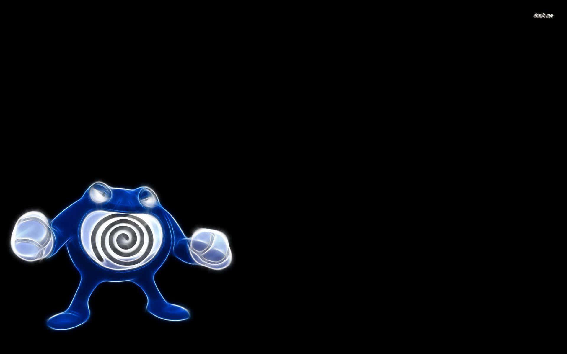 Leuchtendesblaues Poliwrath-pokémon Wallpaper