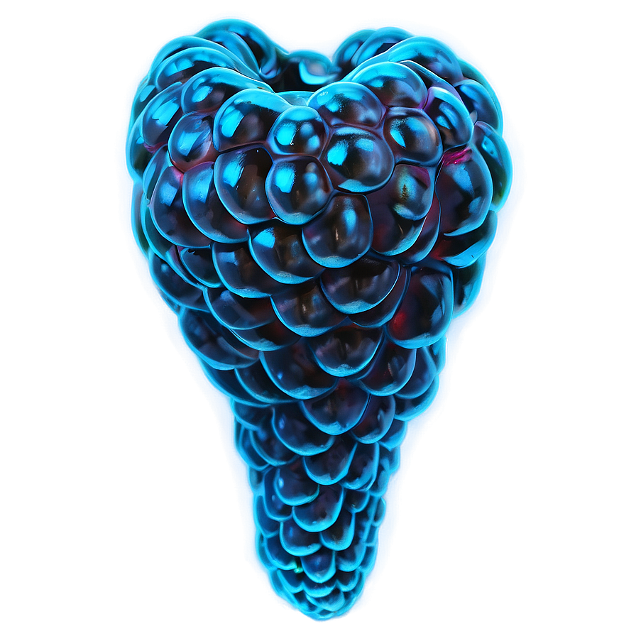 Glowing Blue Raspberry Png 8 PNG