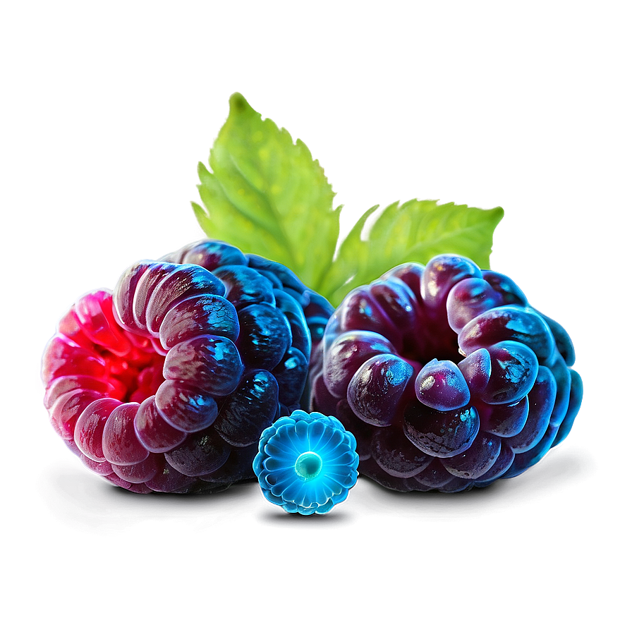 Glowing Blue Raspberry Png Vwl PNG