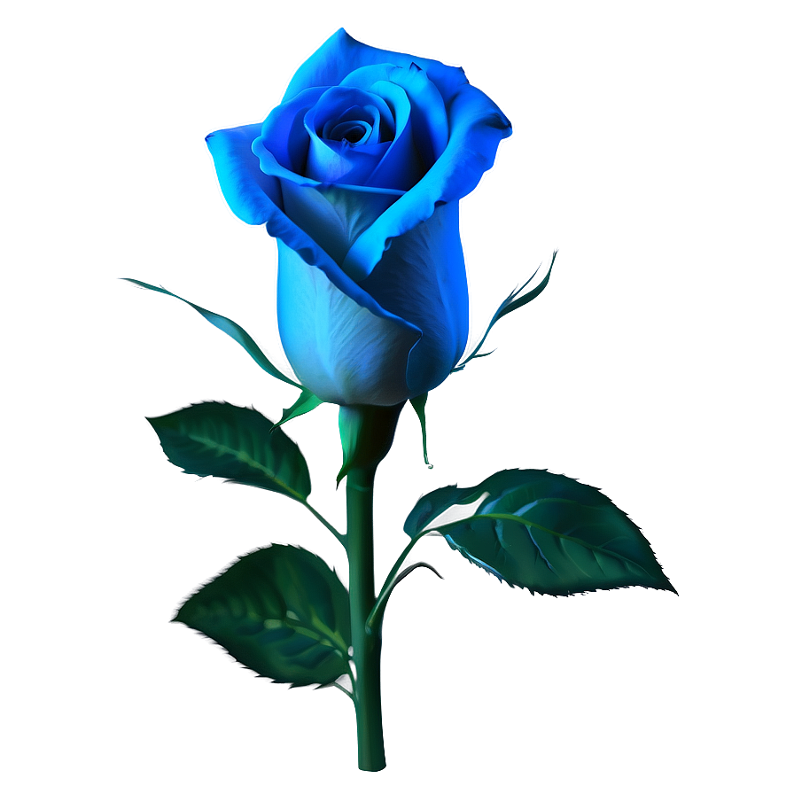 Glowing Blue Rose Png Hwp82 PNG