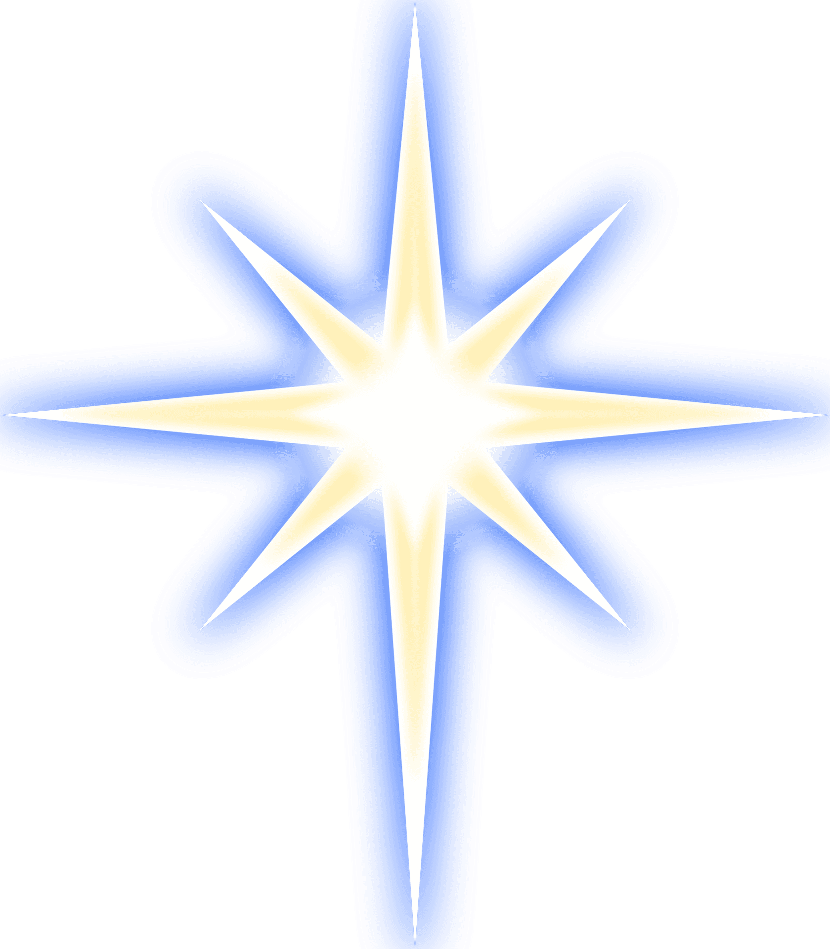 Glowing Blue Star Artwork PNG