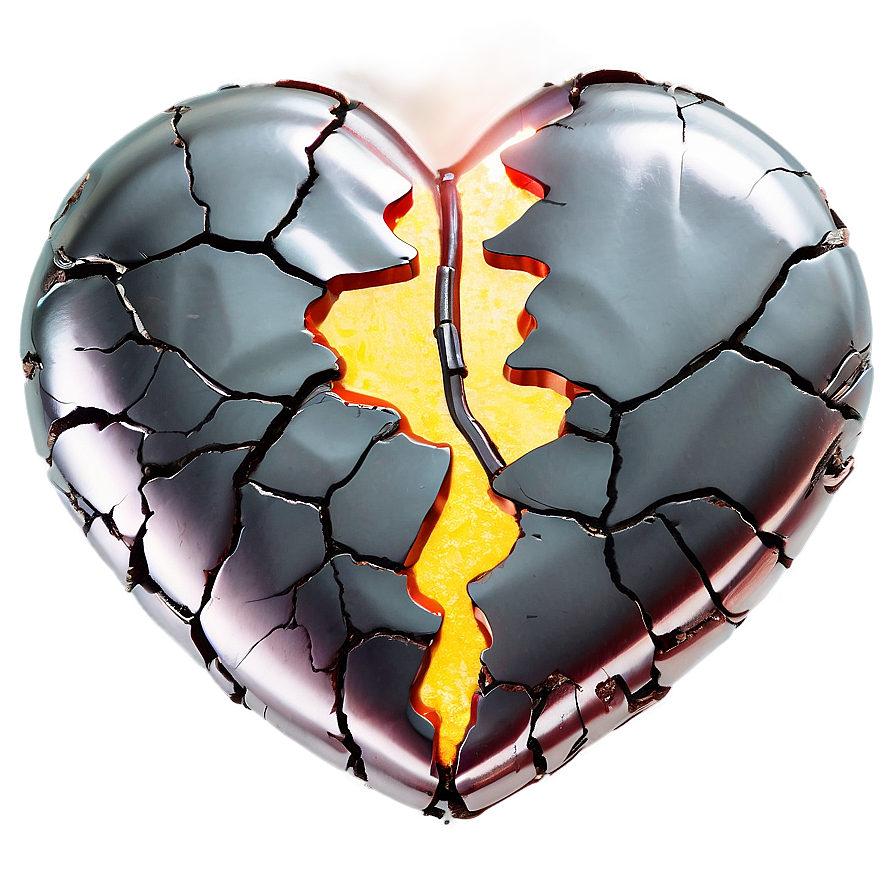 Glowing Broken Heart Png 41 PNG