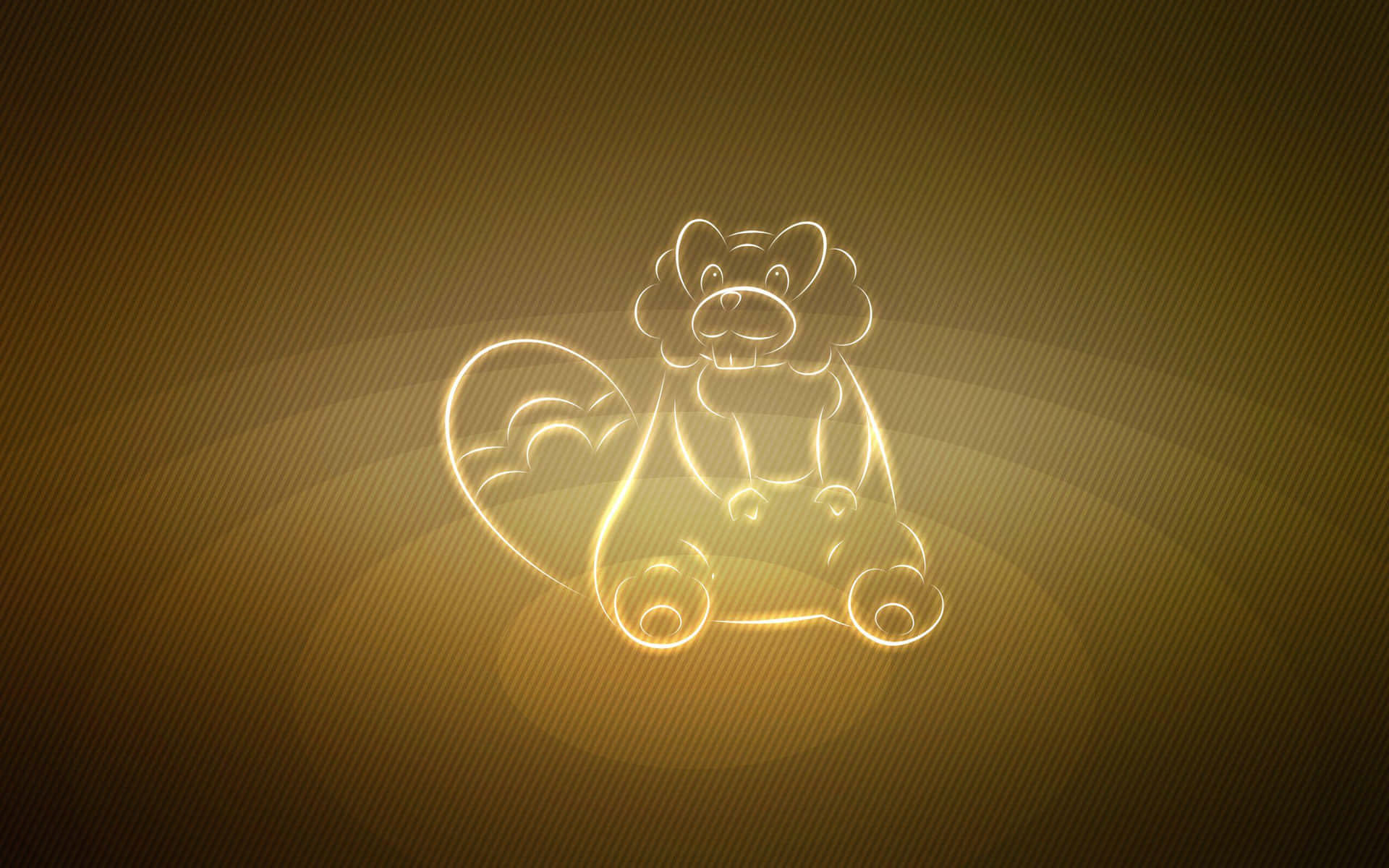 Leuchtendesbraunes Bibarel Pokemon Wallpaper