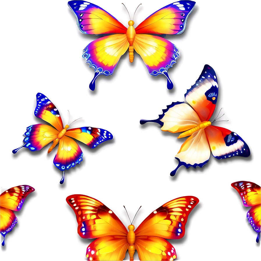 Download Glowing Butterflies Png 41 | Wallpapers.com