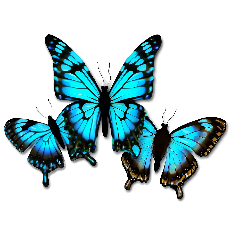 Download Glowing Butterflies Png Cjf57 | Wallpapers.com