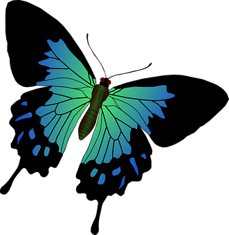 Glowing Butterfly Artwork PNG