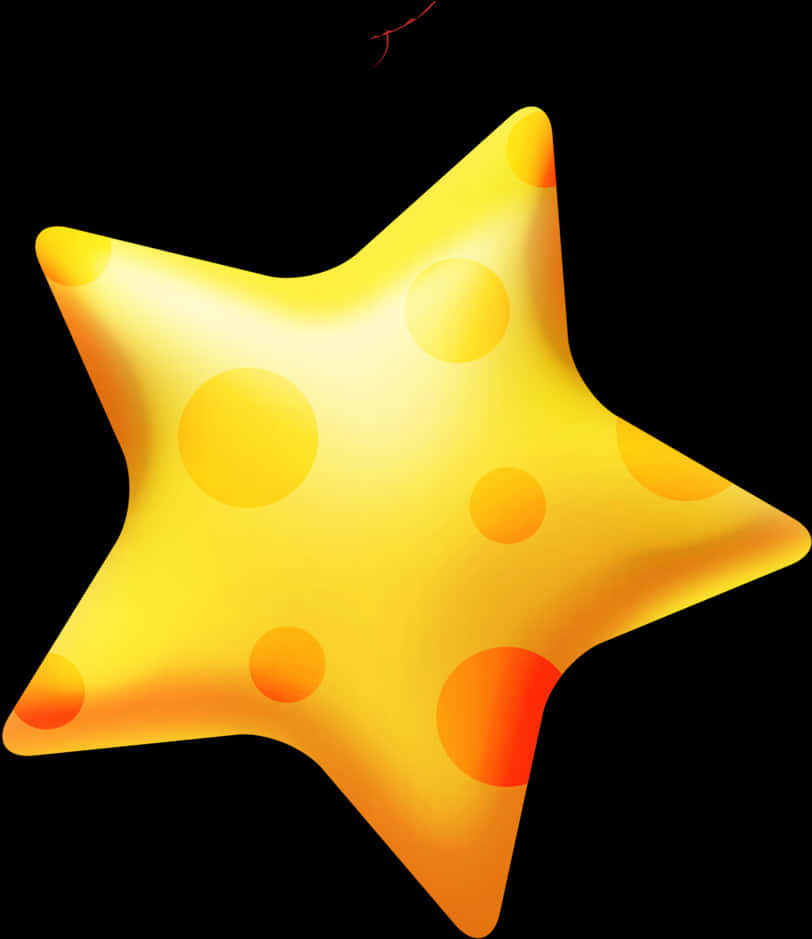 Glowing Cartoon Star PNG