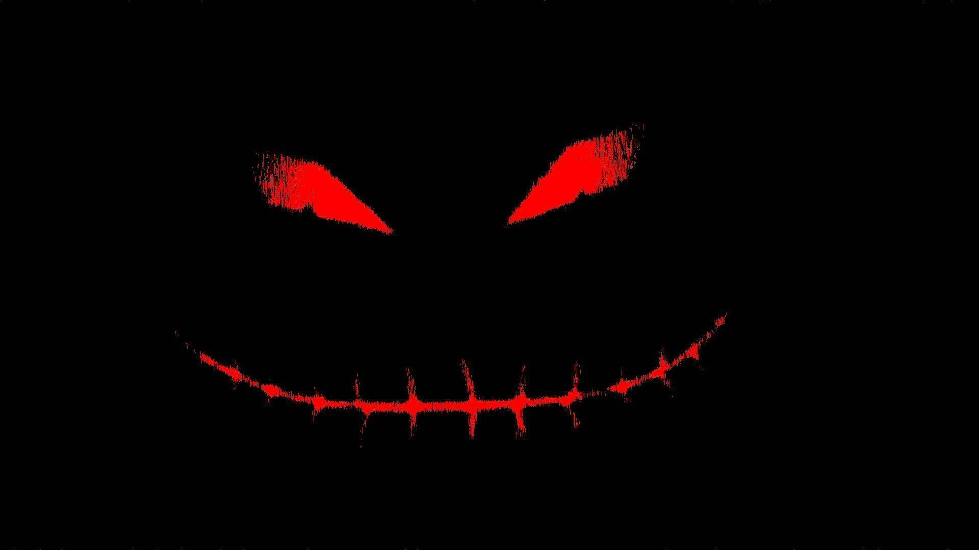 Glowing Cool Red Stitched Smile