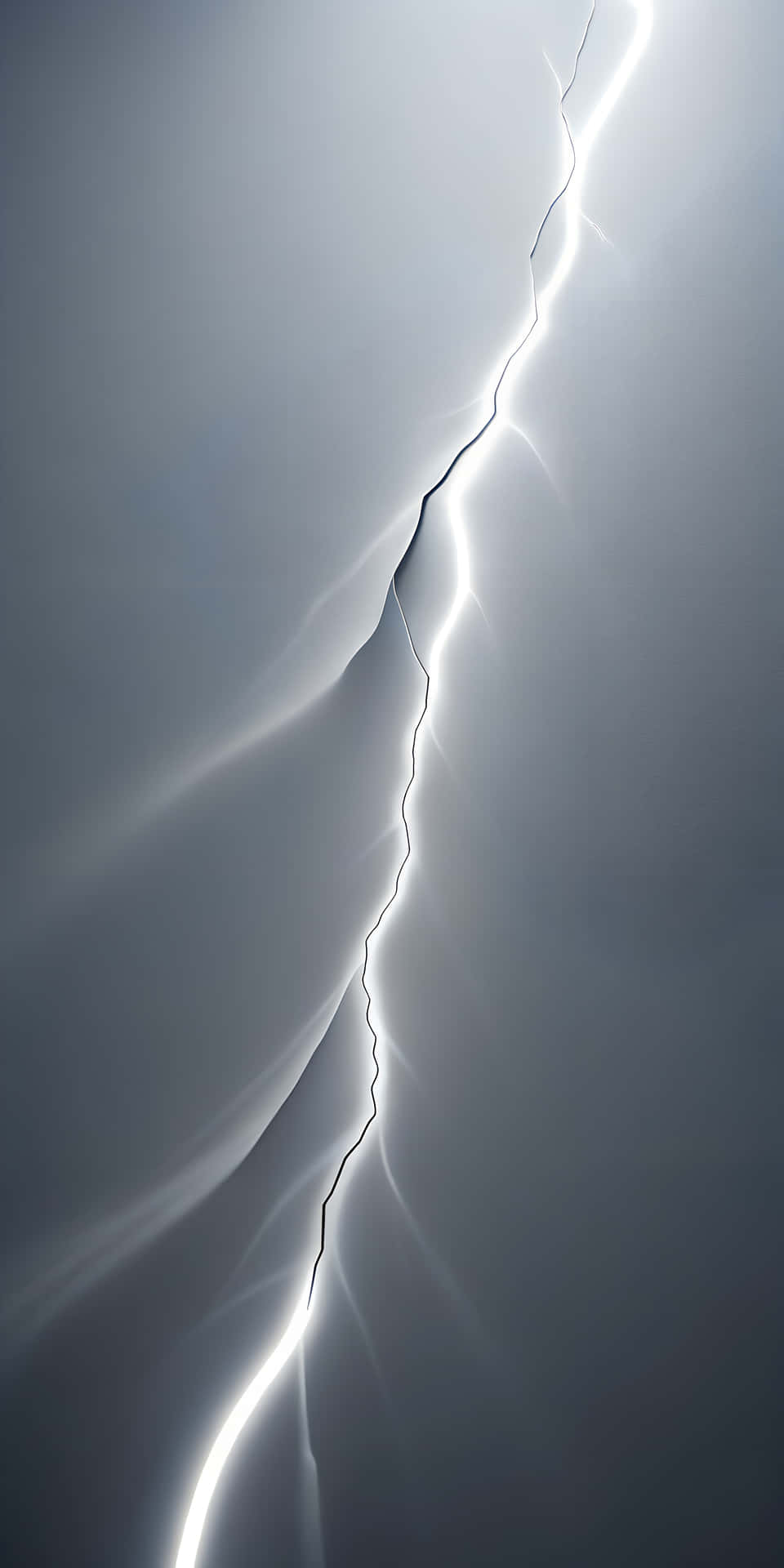 Glowing Curve And Deep Line On Gray With White Background Wallpaper