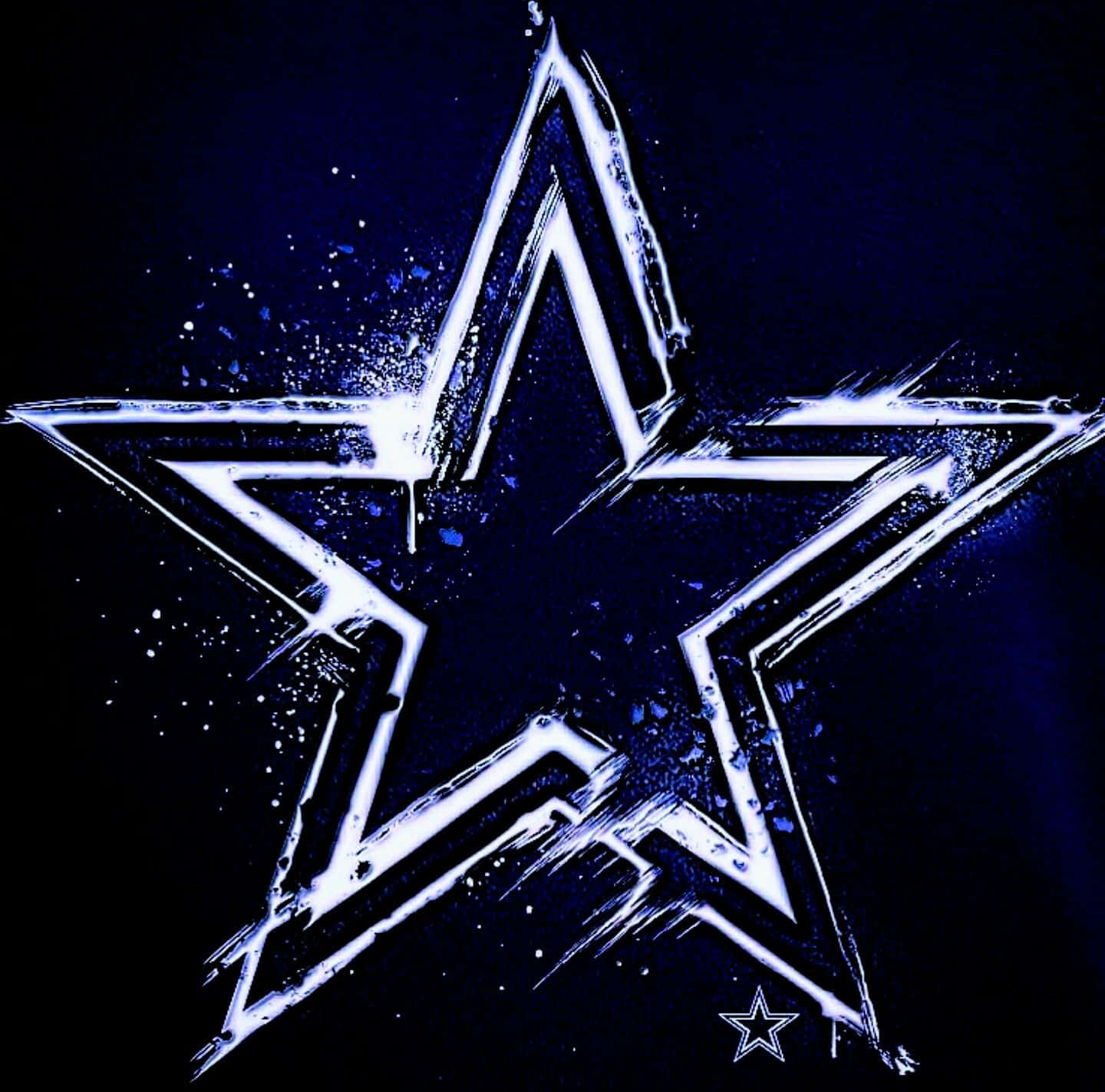 Glowing Dallas Cowboys Star Artwork Wallpaper