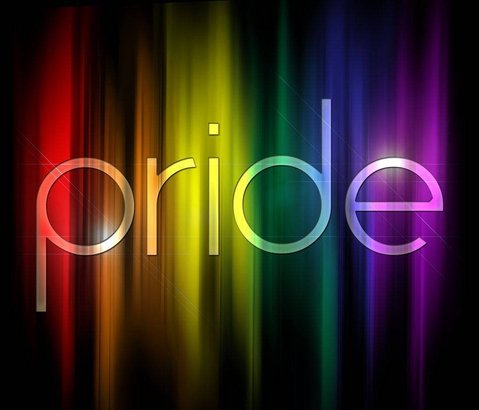 Glowing Dark Rainbow Pride Background