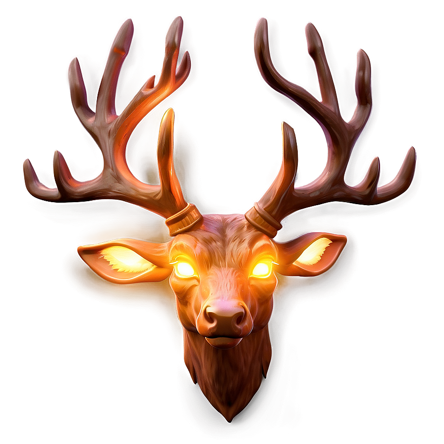 Glowing Deer Head Symbol Png 06212024 PNG