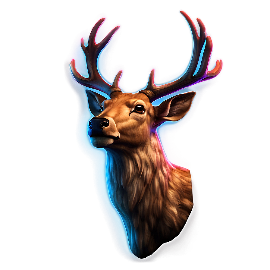 Glowing Deer Head Symbol Png Rgu65 PNG