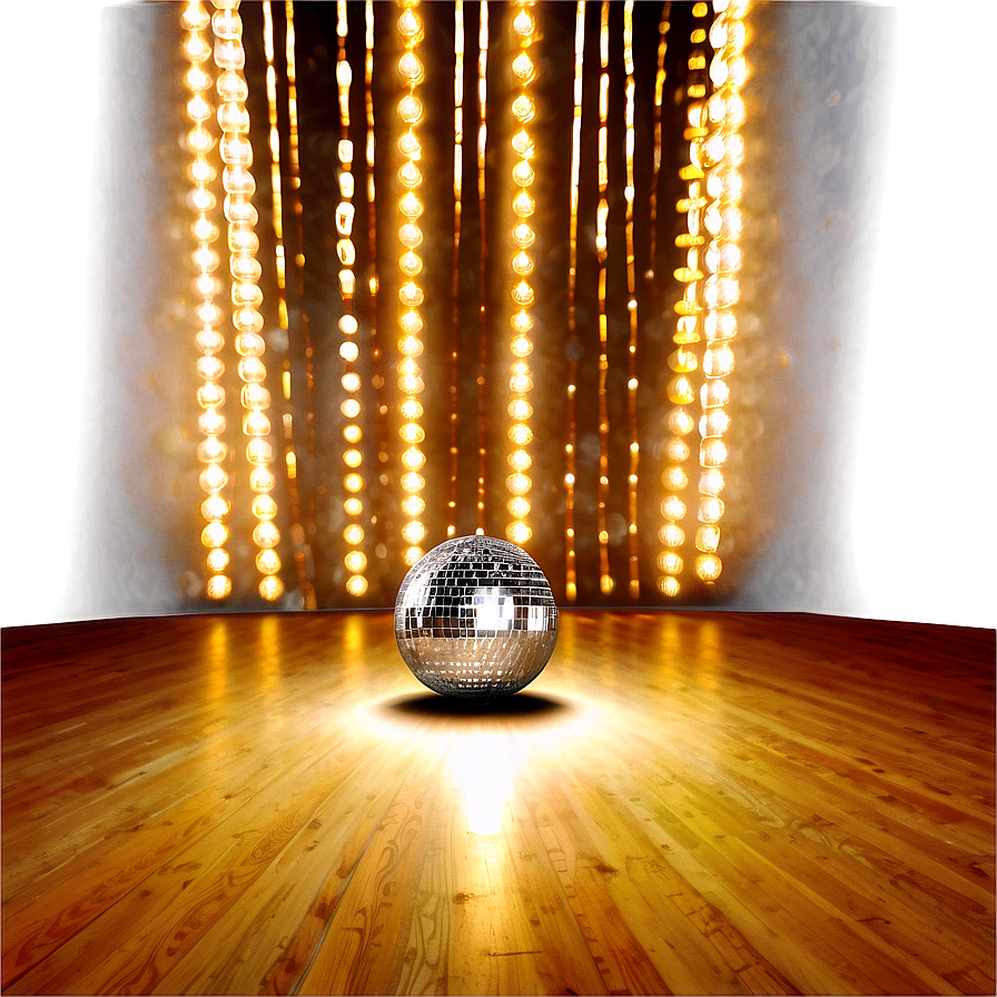 Glowing Disco Ball Center Stage PNG
