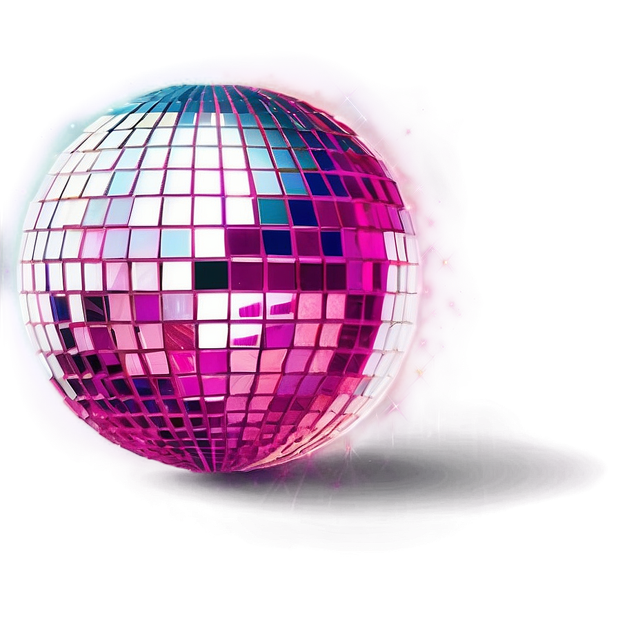 Glowing Disco Ball Purple Hues PNG