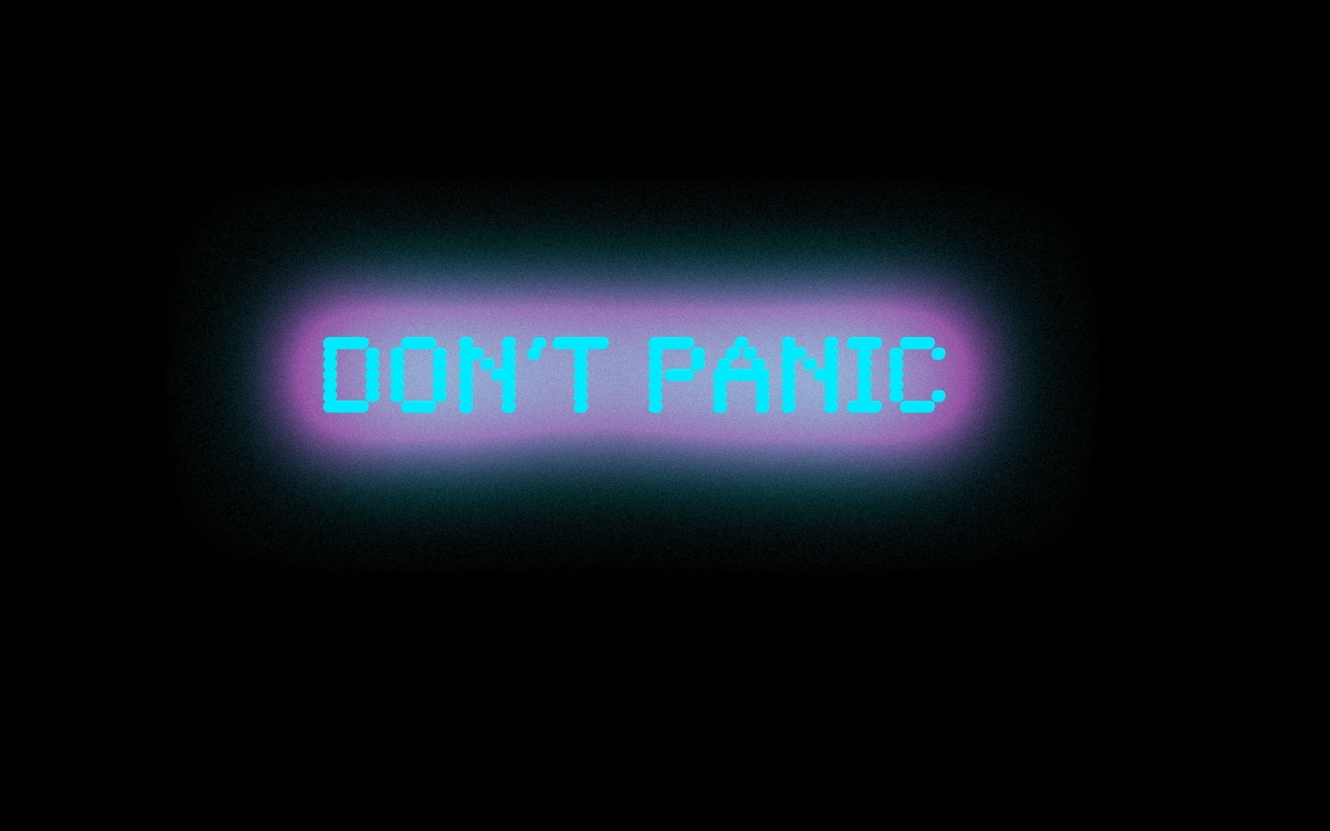 Glowing Don’t Panic Wallpaper