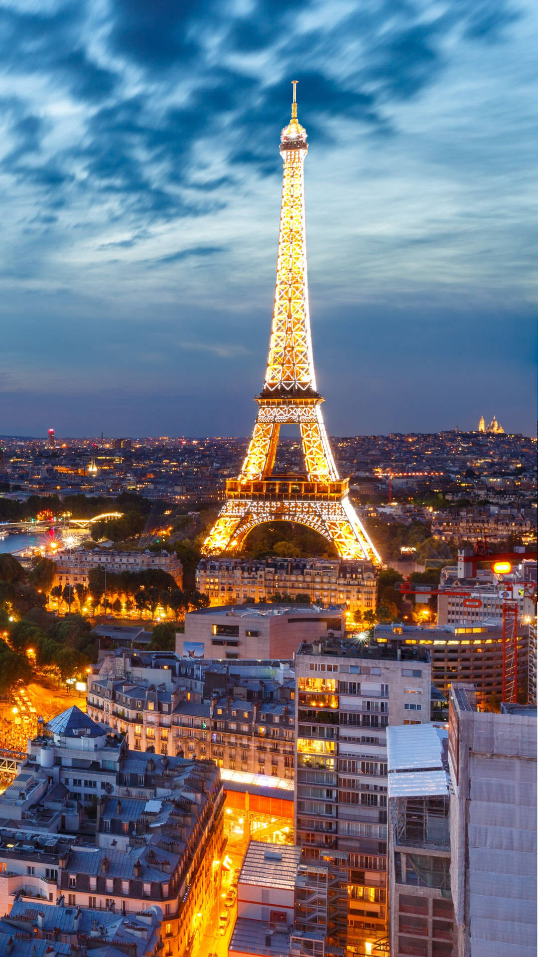 Image  Mesmerizing Lights Display on the Eiffel Tower in Paris Wallpaper