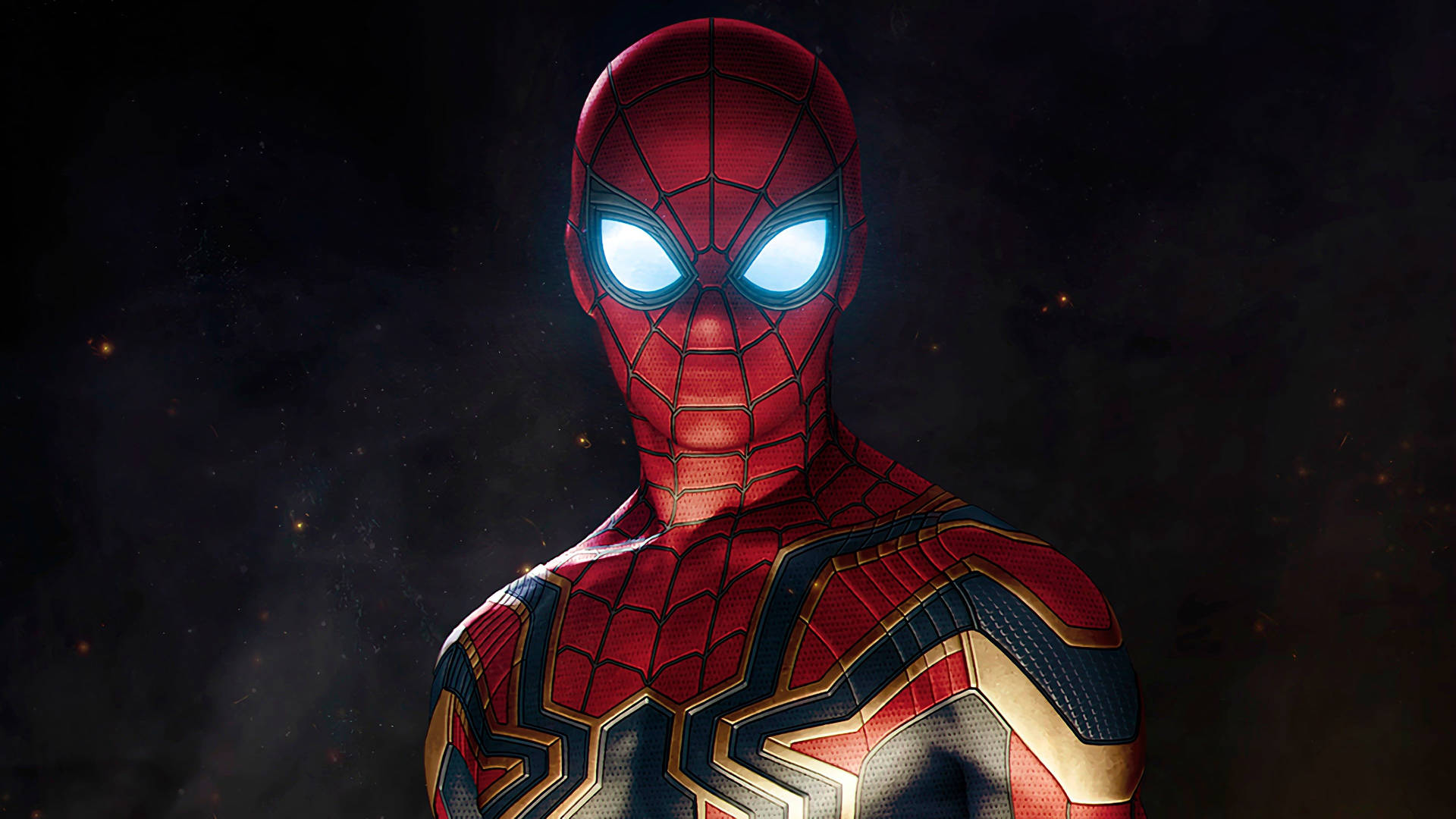Glowing Eyes Spiderman Avenger 3d Background