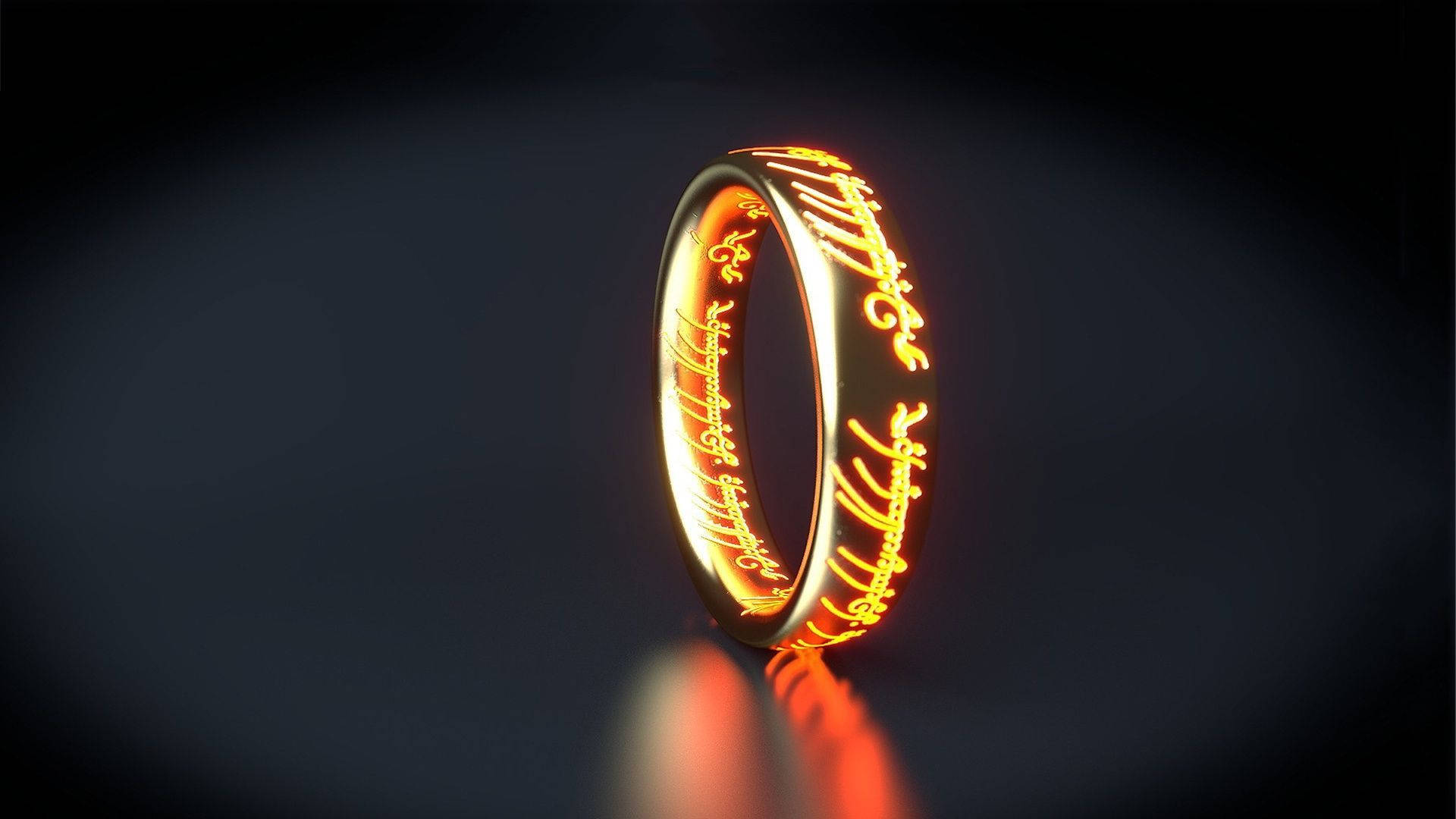 Glowing Gold Ring Lotr