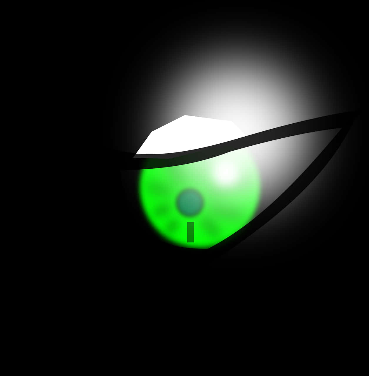 Glowing Green Anime Eye PNG