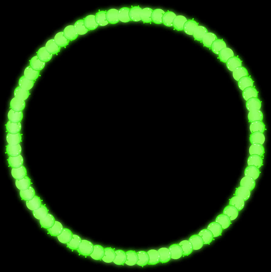 Glowing Green Circle Abstract PNG