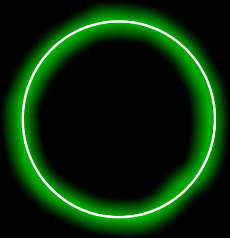 Glowing Green Circle Abstract PNG