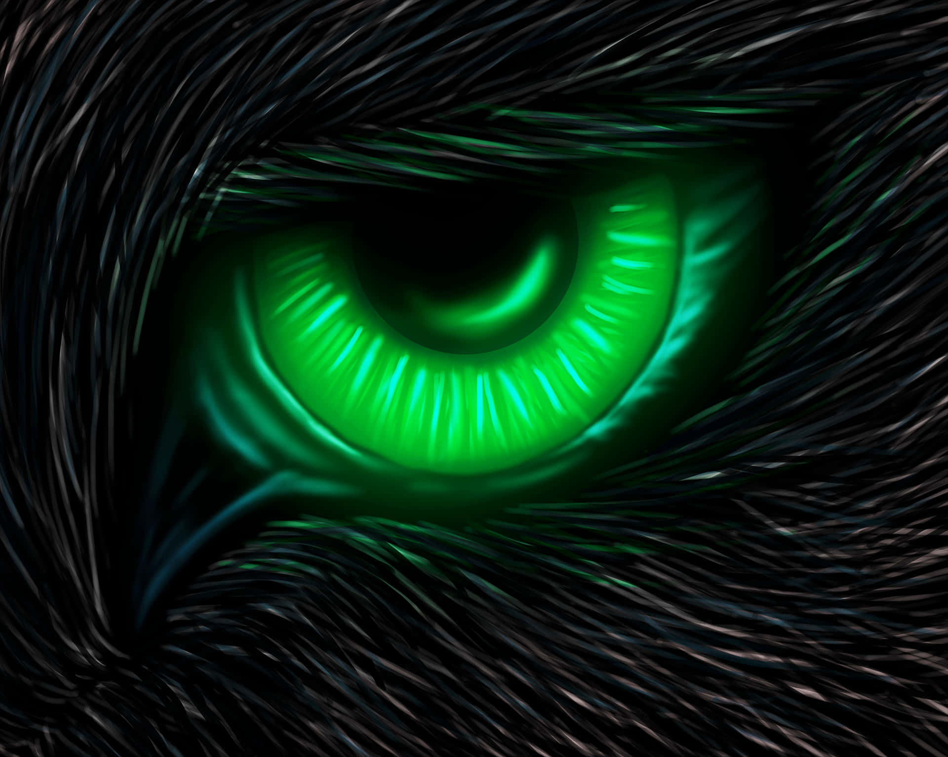 Artedigital De Un Ojo Verde Brillante. Fondo de pantalla