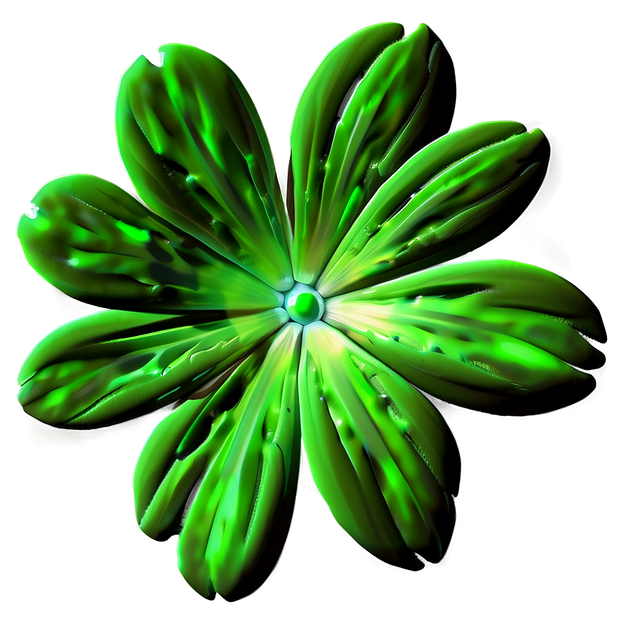 Glowing Green Flower Png 06202024 PNG