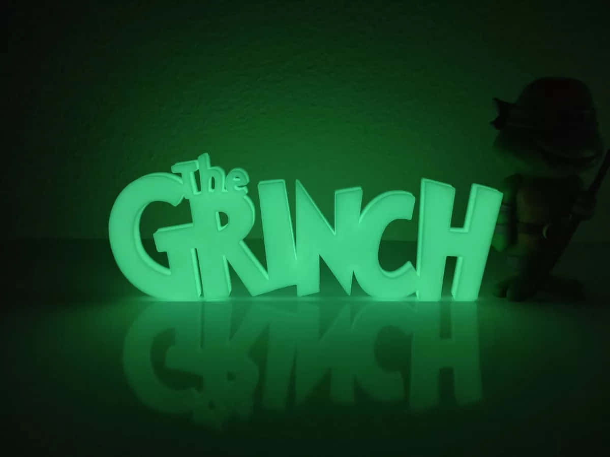 Glowing Green Grinch Decoration Wallpaper