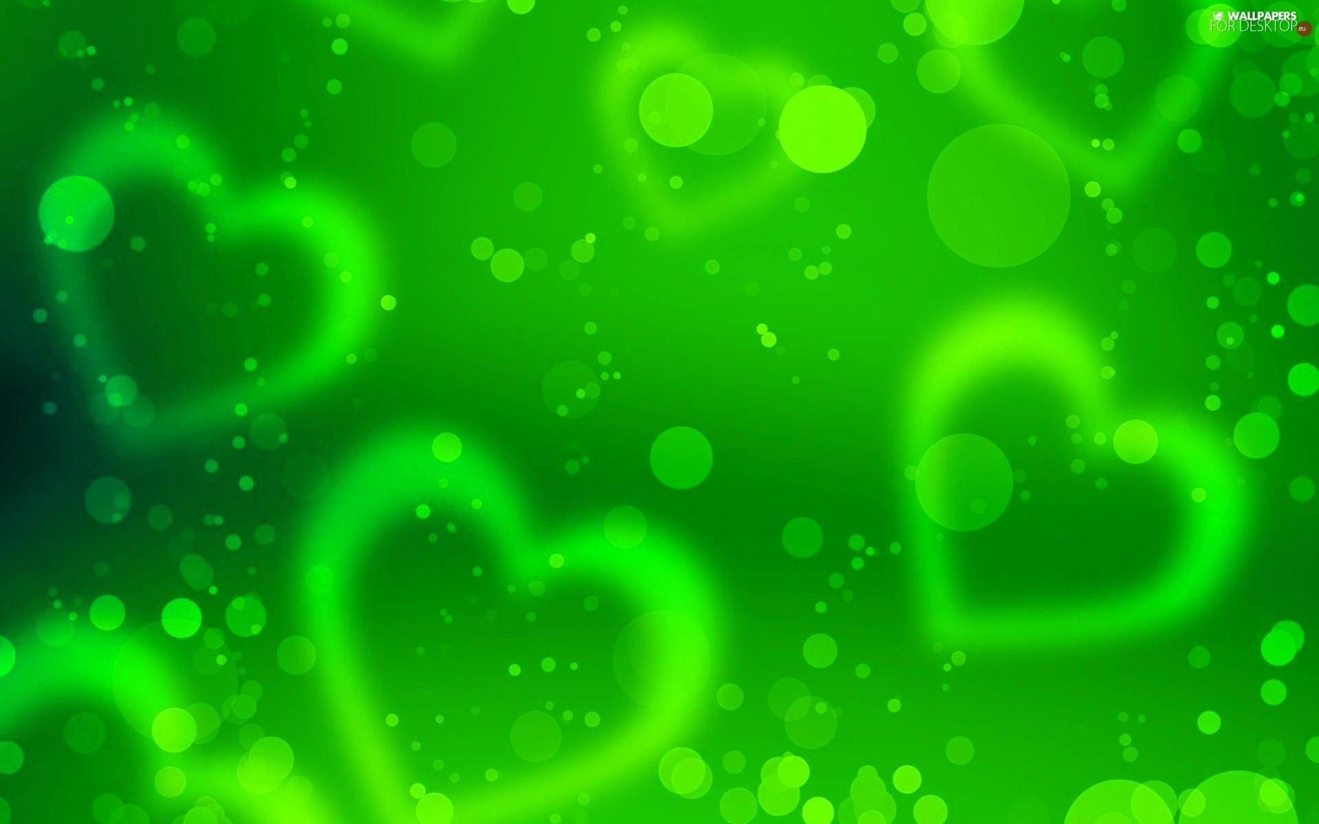 Glowing Green Heart Wallpaper