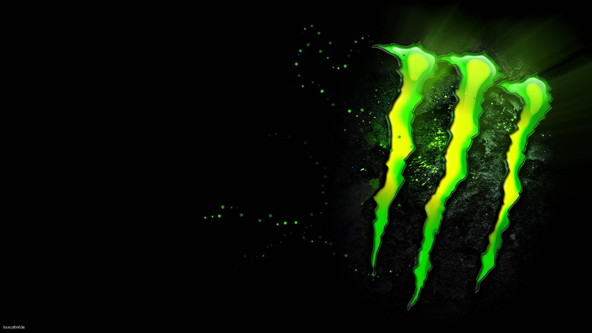 Glowing Green Monster Energy Logo Wallpaper