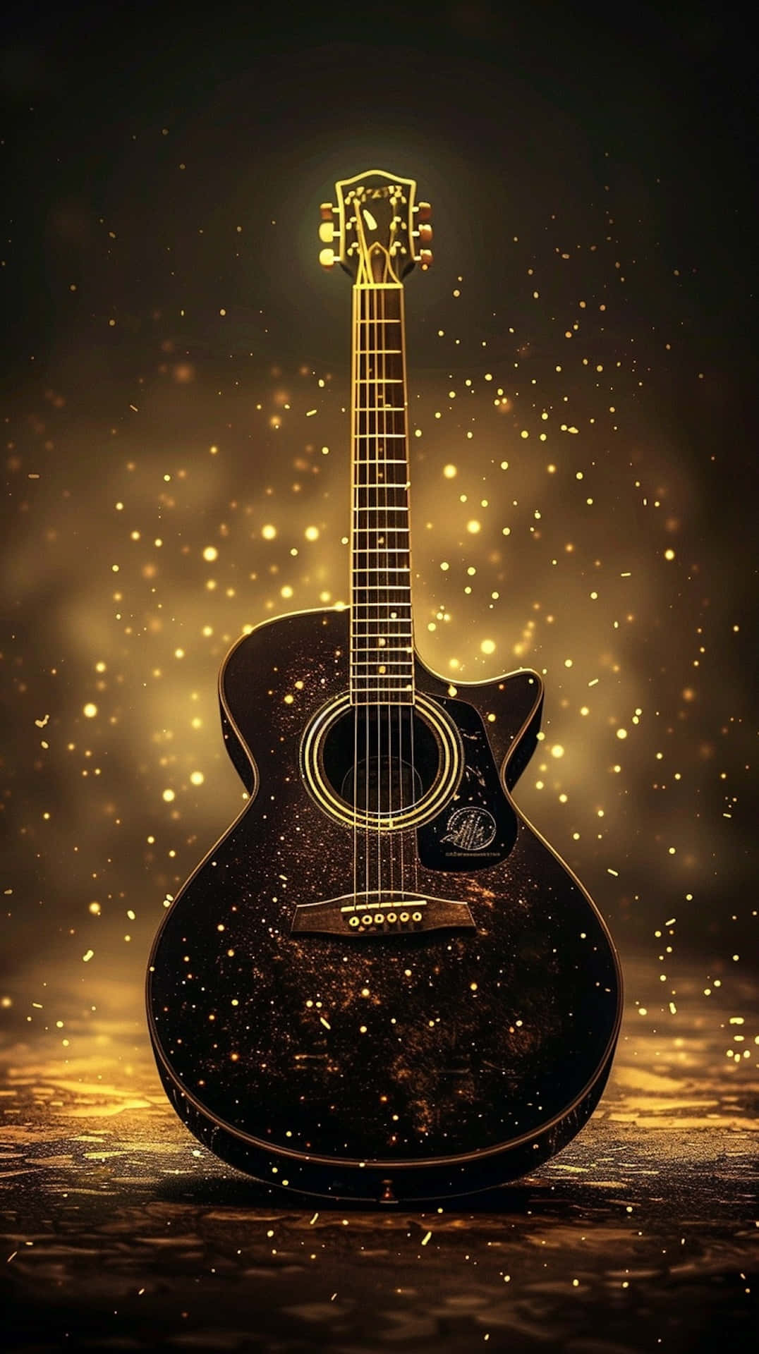 Download Glowing Guitar Sparkles H D Wallpaper | Wallpapers.com