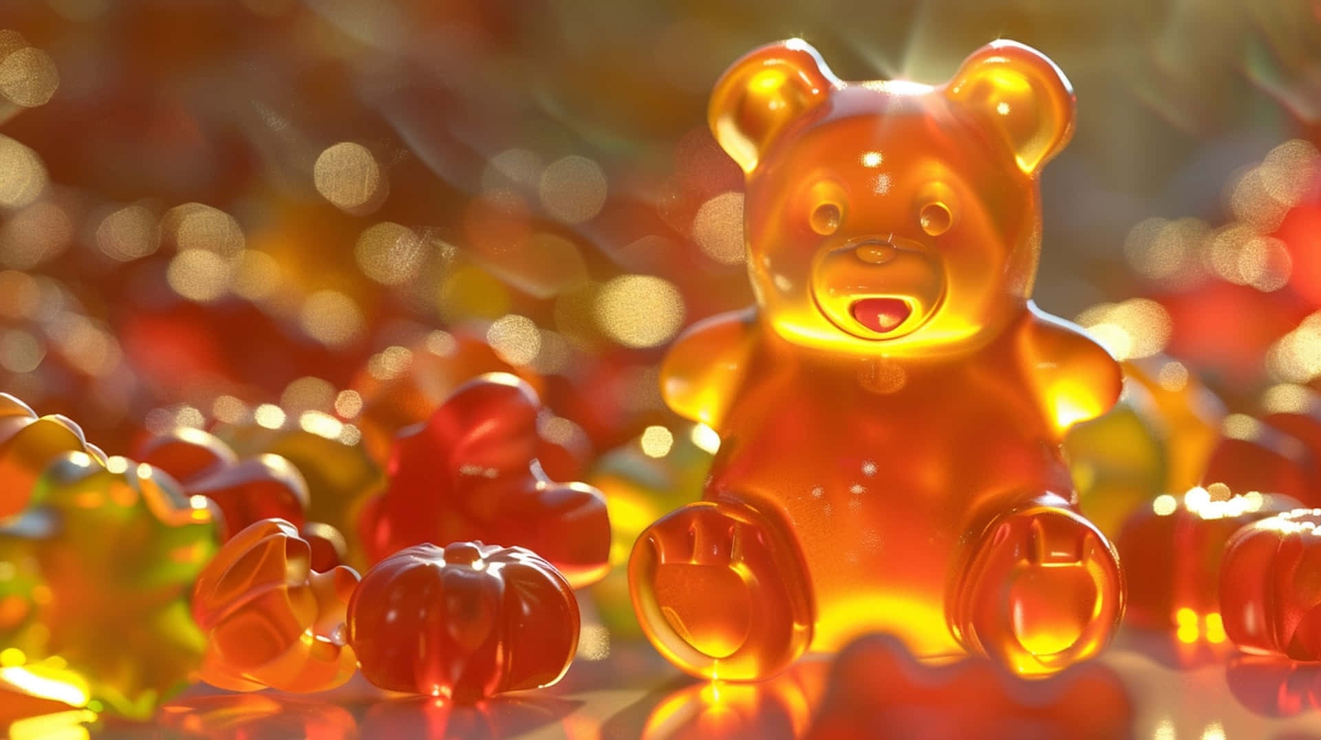 Glowing Gummy Bears Sunlight Wallpaper