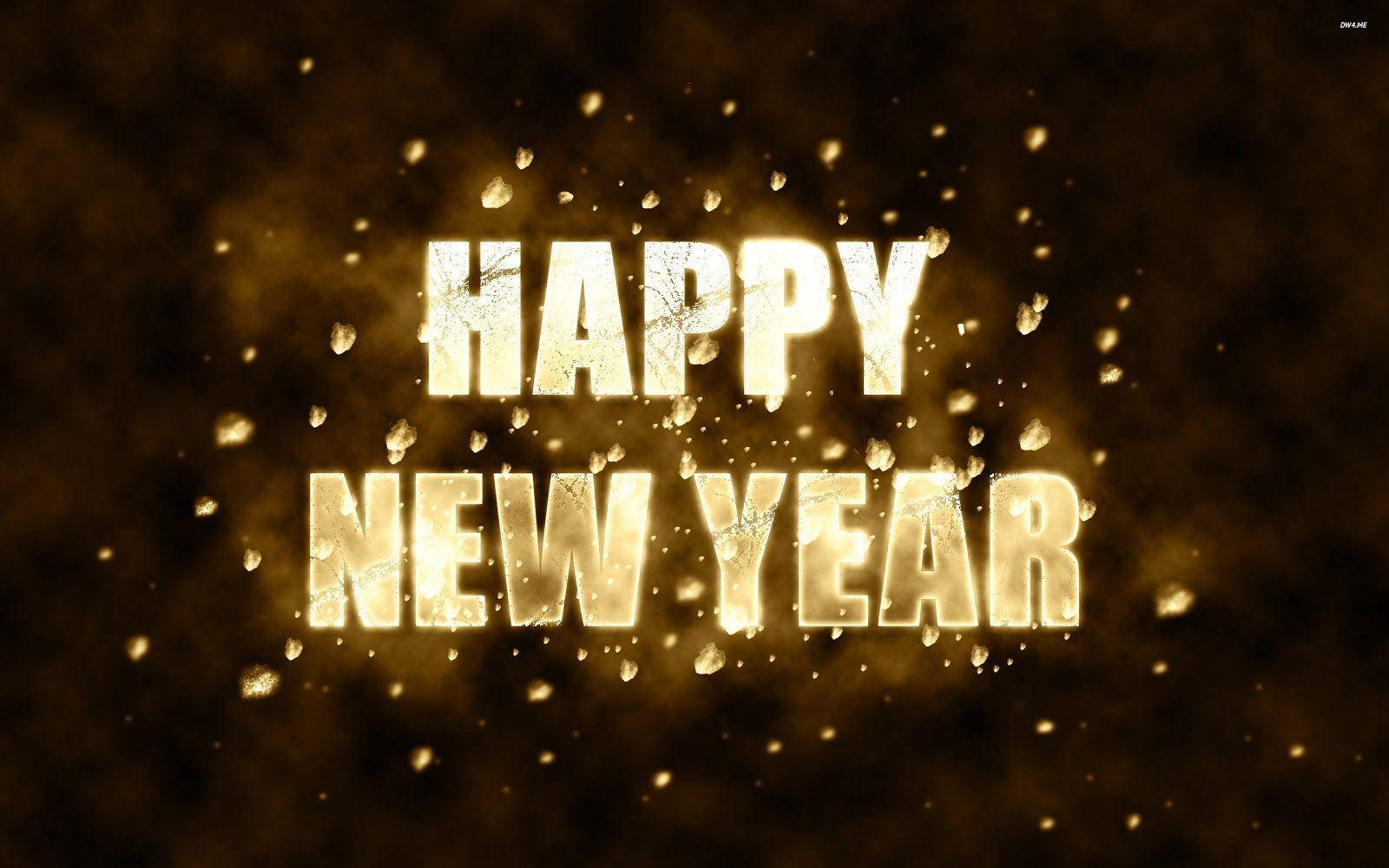 Glowing Happy New Year 2021 Greeting Wallpaper