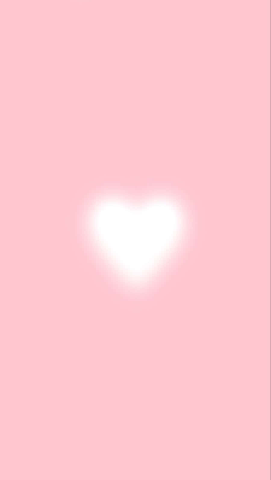 Glowing Heart Aura Pink Background Wallpaper