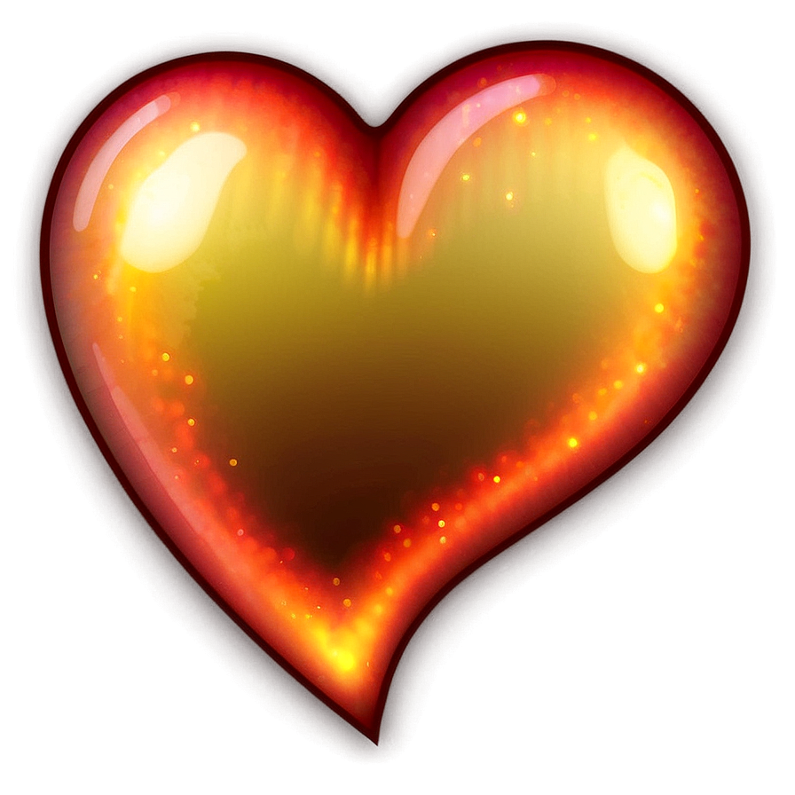 Glowing Heart Emoji Graphic Png 05042024 PNG