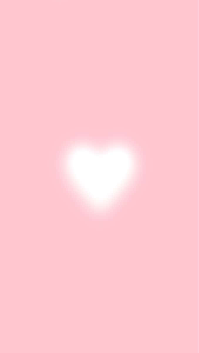 Glowing Heart Pink Aura Wallpaper