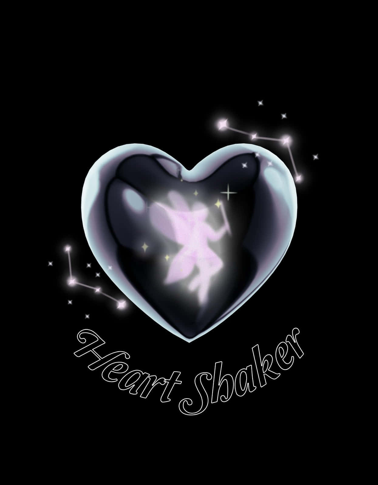 Glowing Heart Shaker Art Wallpaper