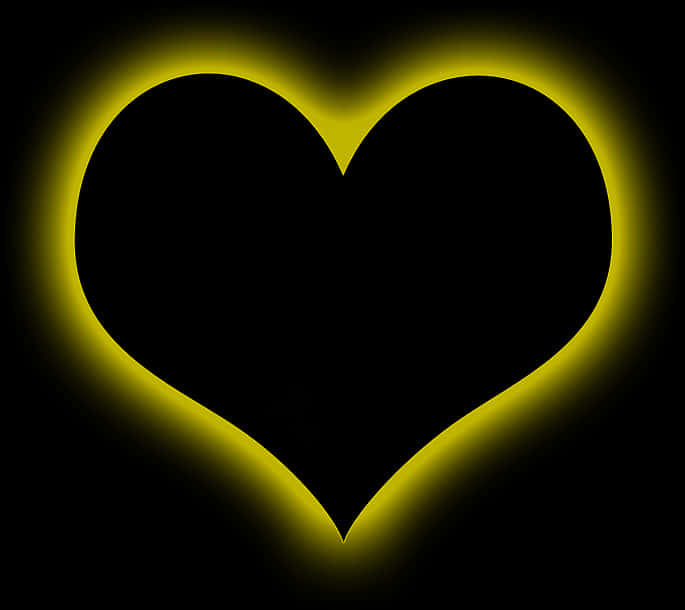 Glowing Heart Silhouette PNG